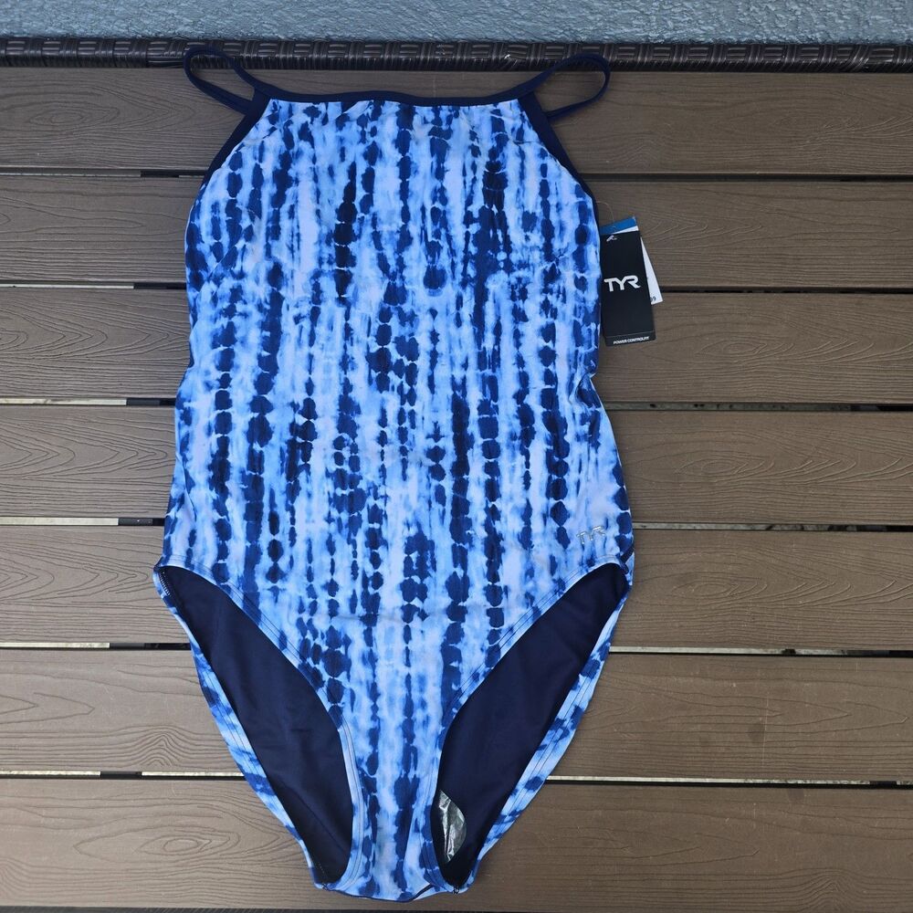 TYR Women's Durafast Ophidian Diamondfit Controlfit One Piece Swim Sz 18 New
